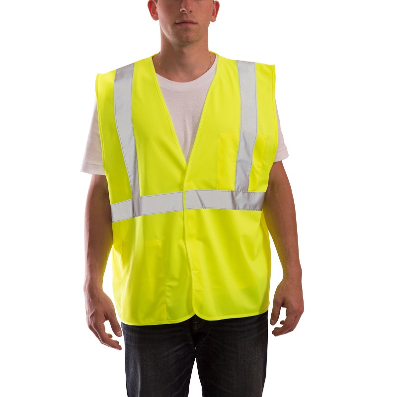 Job Sight Class 2 Solid Vest in Flourescent Yellow